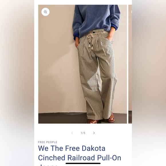 Free People We The Free Dakota Cinched Railroad Pull-On...